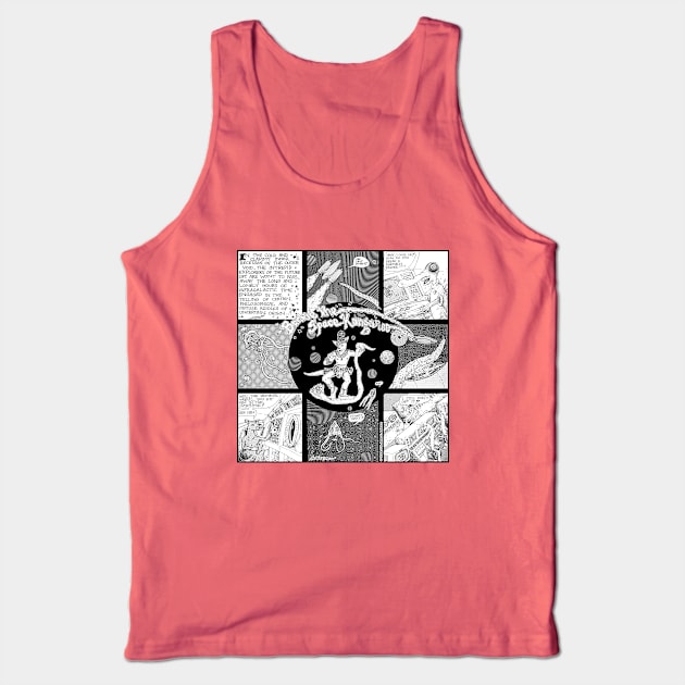 Bunkie The Space Kangaroo Riddle B&W Tank Top by JEAndersonArt